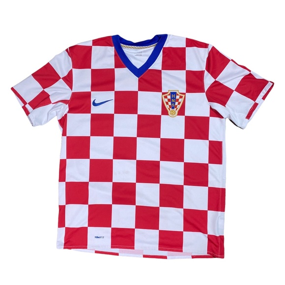 Nike Other - Vintage Y2K Nike Croatia Euro 2008 Jersey Kit White Red Mens Large